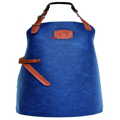 Rusticstyle Latzschürze aus Leder blau