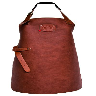 Rusticstyle Latzschürze aus Leder cognac