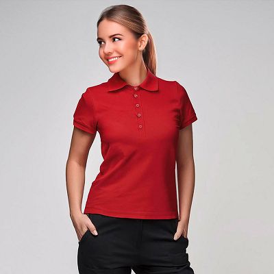 Damen  Poloshirt Rot rot PD