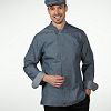 Herrn Kochjacke Denim Navy blue Langarm