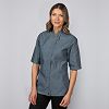 Damen Kochjacke Navy blue kurzarm